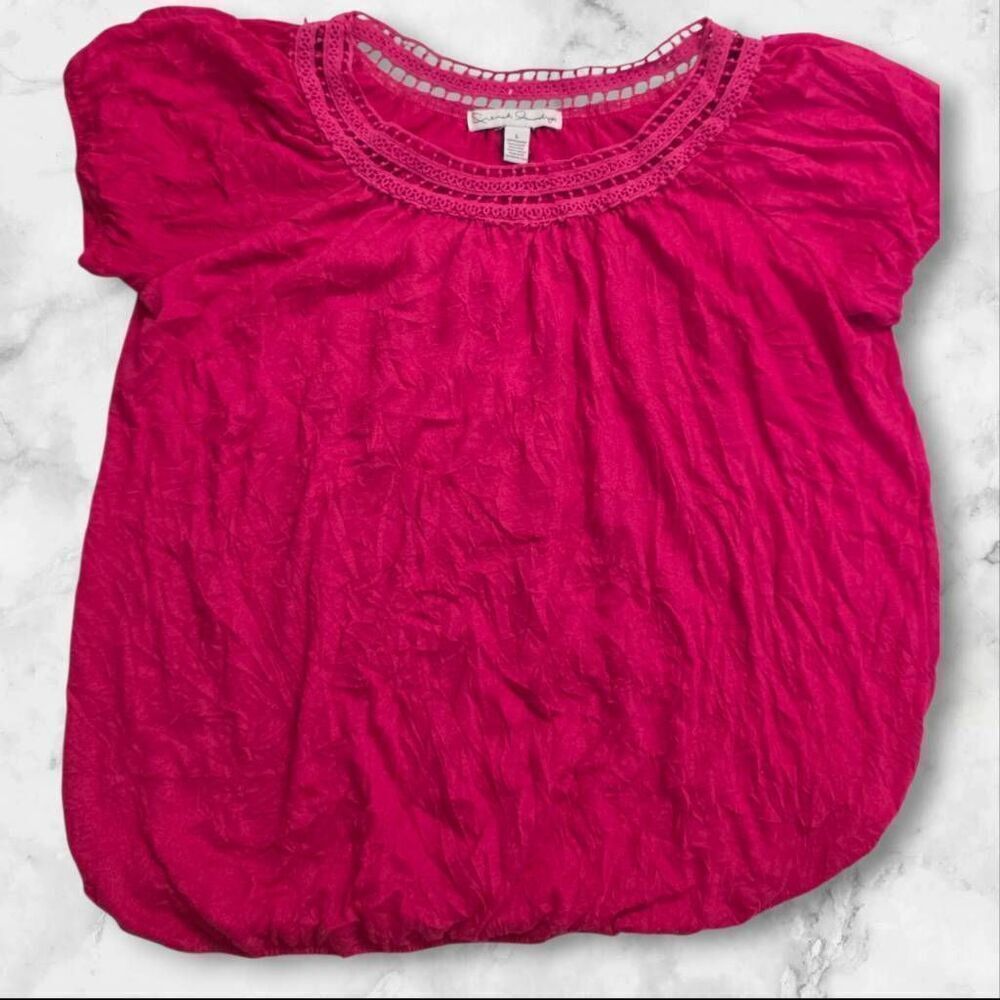 French Laundry Pink Short Sleeve Shirt Size Large